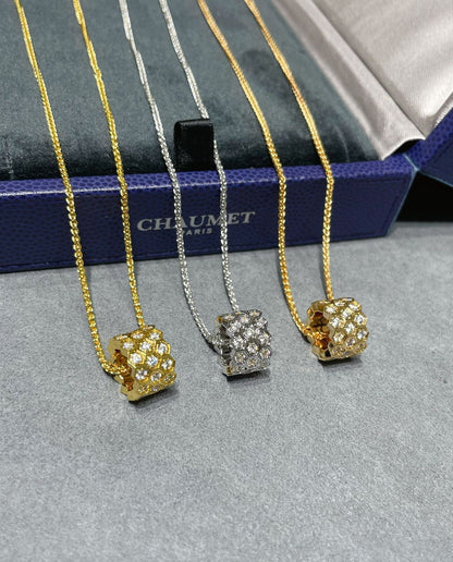 Mystic BEE LOVE DIAMOND PAVED 3 ROW NECKLACE