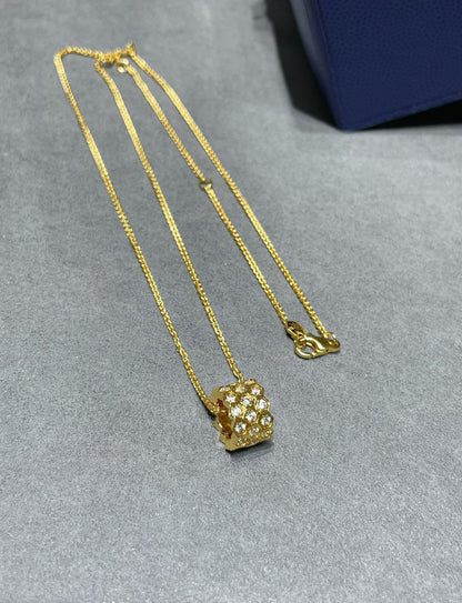 Mystic BEE LOVE DIAMOND PAVED 3 ROW NECKLACE