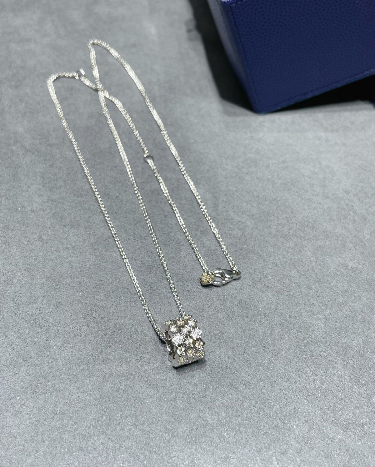 Mystic BEE LOVE DIAMOND PAVED 3 ROW NECKLACE