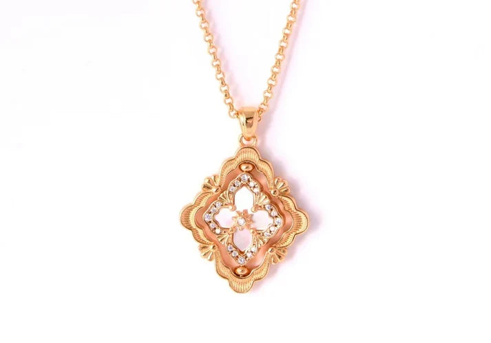 [Mystic] B.C.L ENAMEL ROTATING SINGLE-DIAMOND NECKLACE£¨Various colors£©