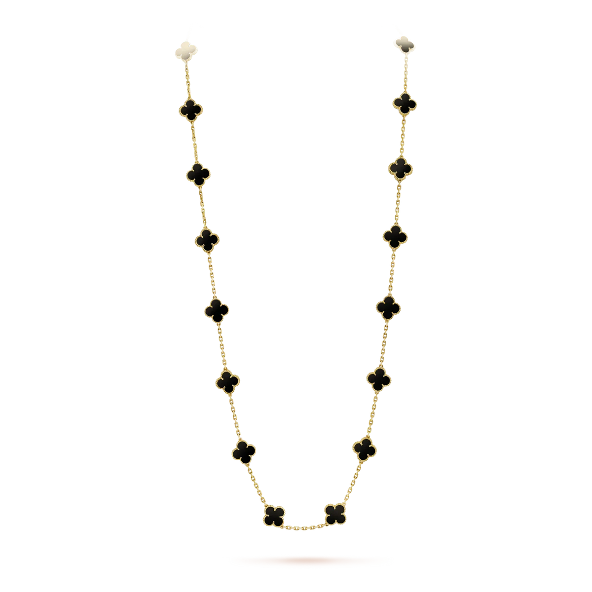 Mystic CLOVER 20 MOTIFS ONYX NECKLACE