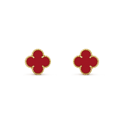 Mystic CLOVER MINI 9.5MM CARNELIAN EARRINGS