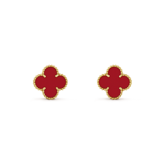 Mystic CLOVER MINI 9.5MM CARNELIAN EARRINGS