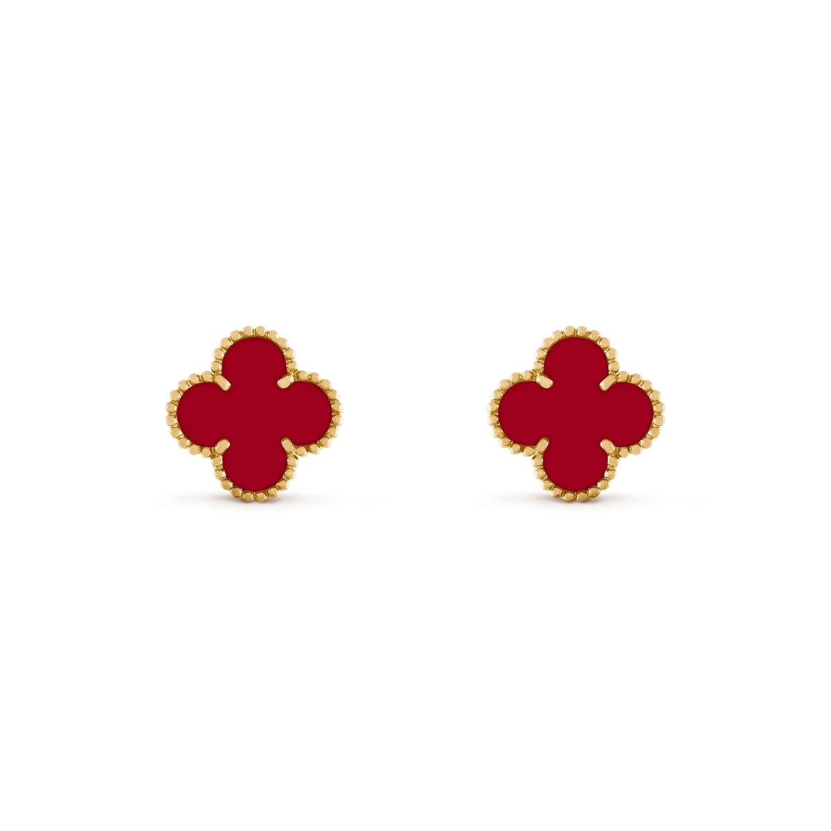 Mystic CLOVER MEDIUM 1 MOTIFS CARNELIAN  EARRINGS