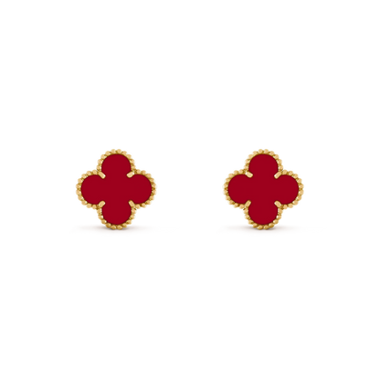 Mystic CLOVER MEDIUM 1 MOTIFS CARNELIAN  EARRINGS