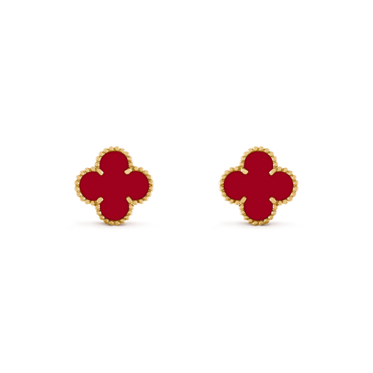 Mystic CLOVER MEDIUM 1 MOTIFS CARNELIAN  EARRINGS