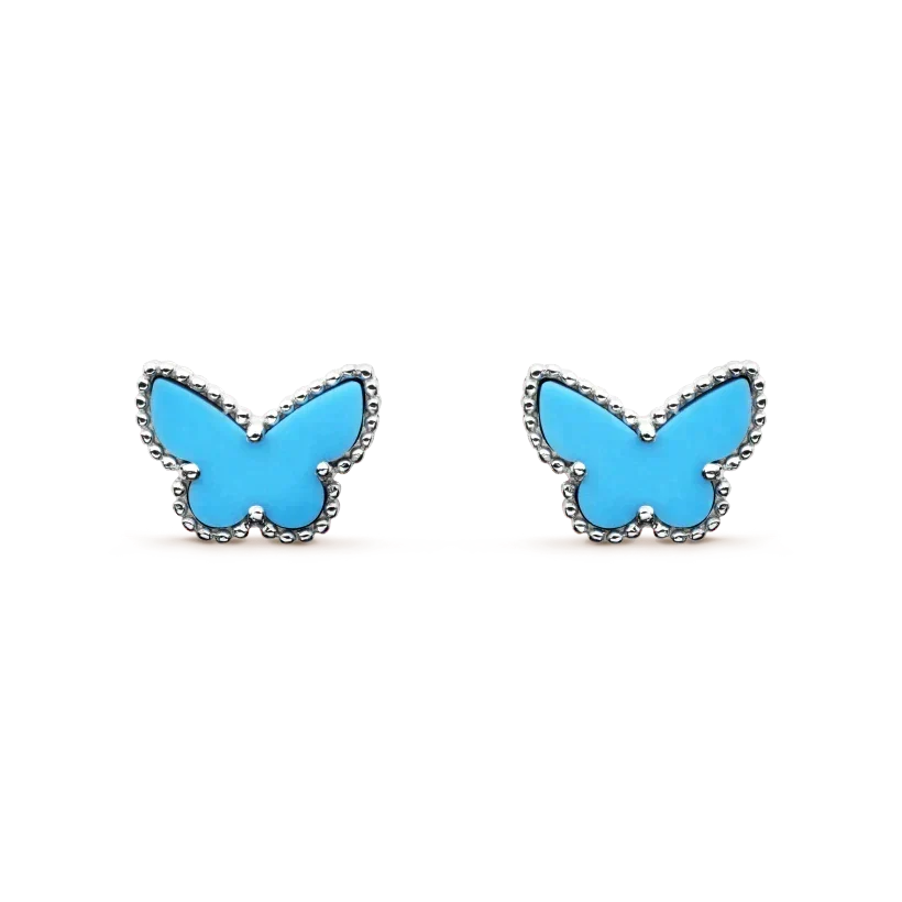 Mystic BUTTERFLY TURQUOISE EARRINGS SILVER