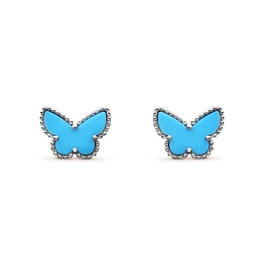 Mystic BUTTERFLY TURQUOISE EARRINGS SILVER