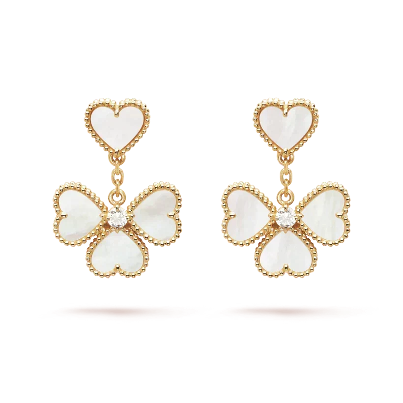 Mystic CLOVER SWEET WHITE MOP EARRINGS