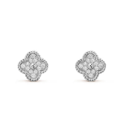 Mystic CLOVER MINI DIAMOND STUD EARRINGS