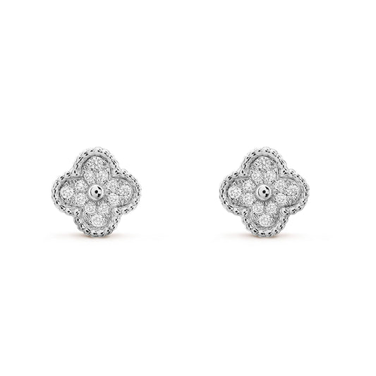 Mystic CLOVER MINI DIAMOND STUD EARRINGS