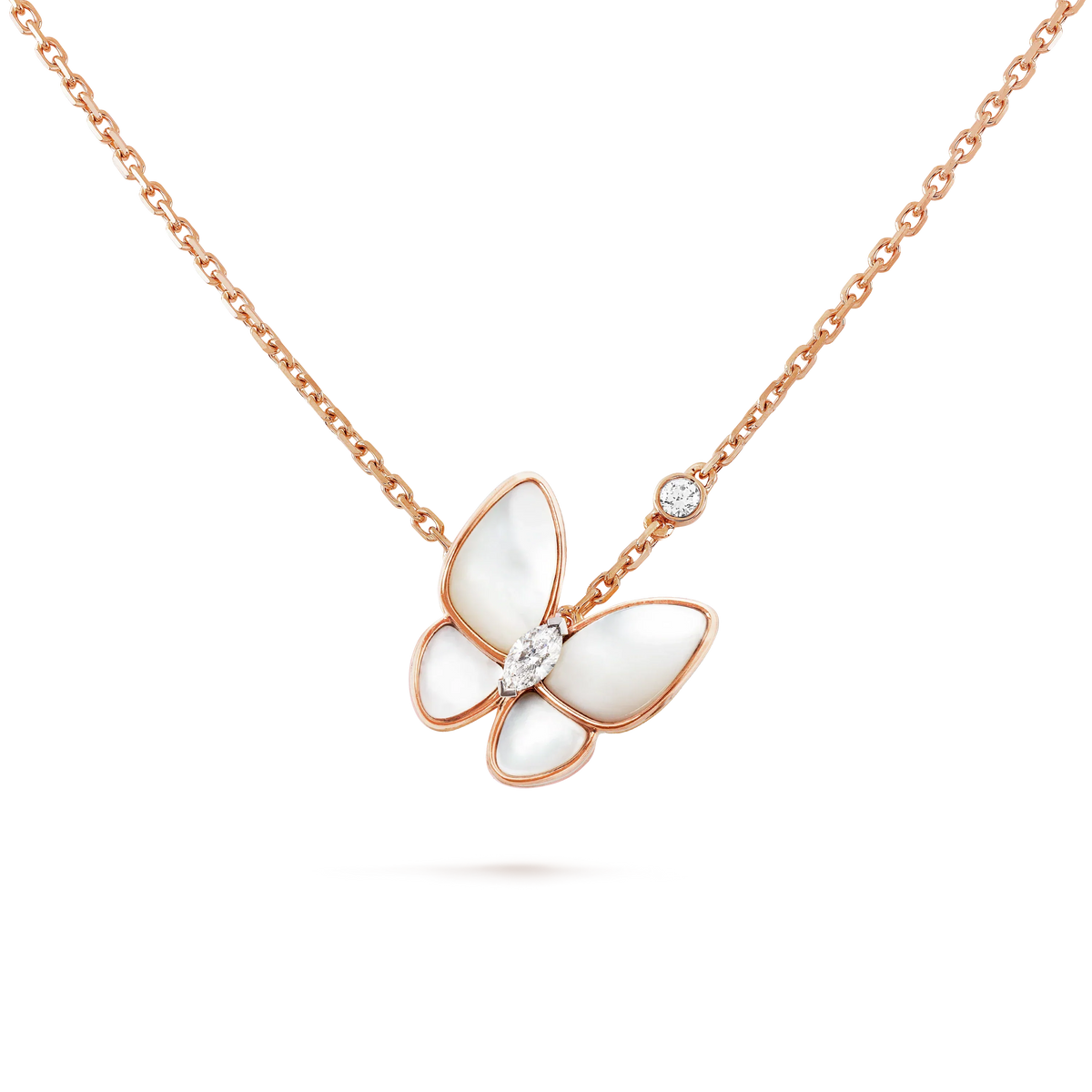 Mystic BUTTERFLY MOP DIAMOND NECKLACE