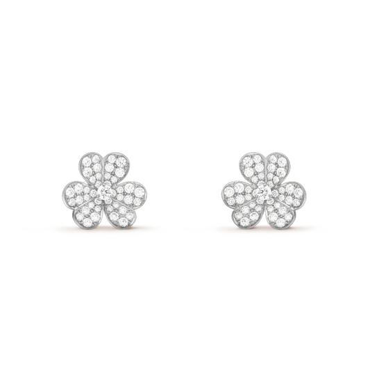 Mystic CLOVER COMOS DIAMOND EARRINGS SILVER