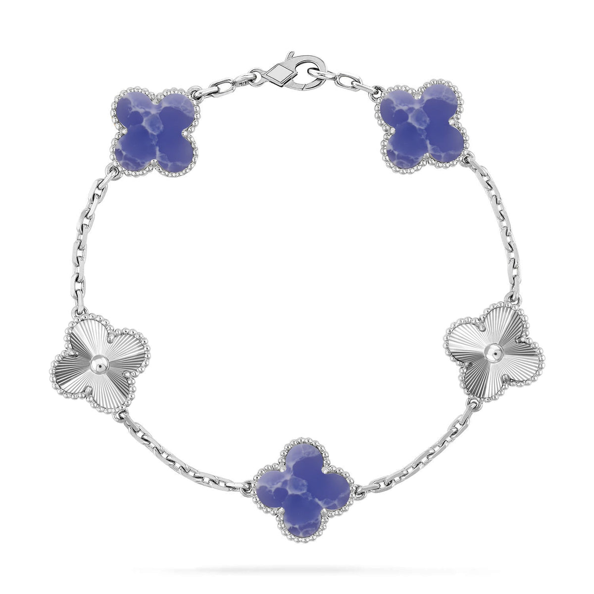 [Mystic ]New CLOVER 5 MOTIF BLUE VEINS BRACELET COLLECTION