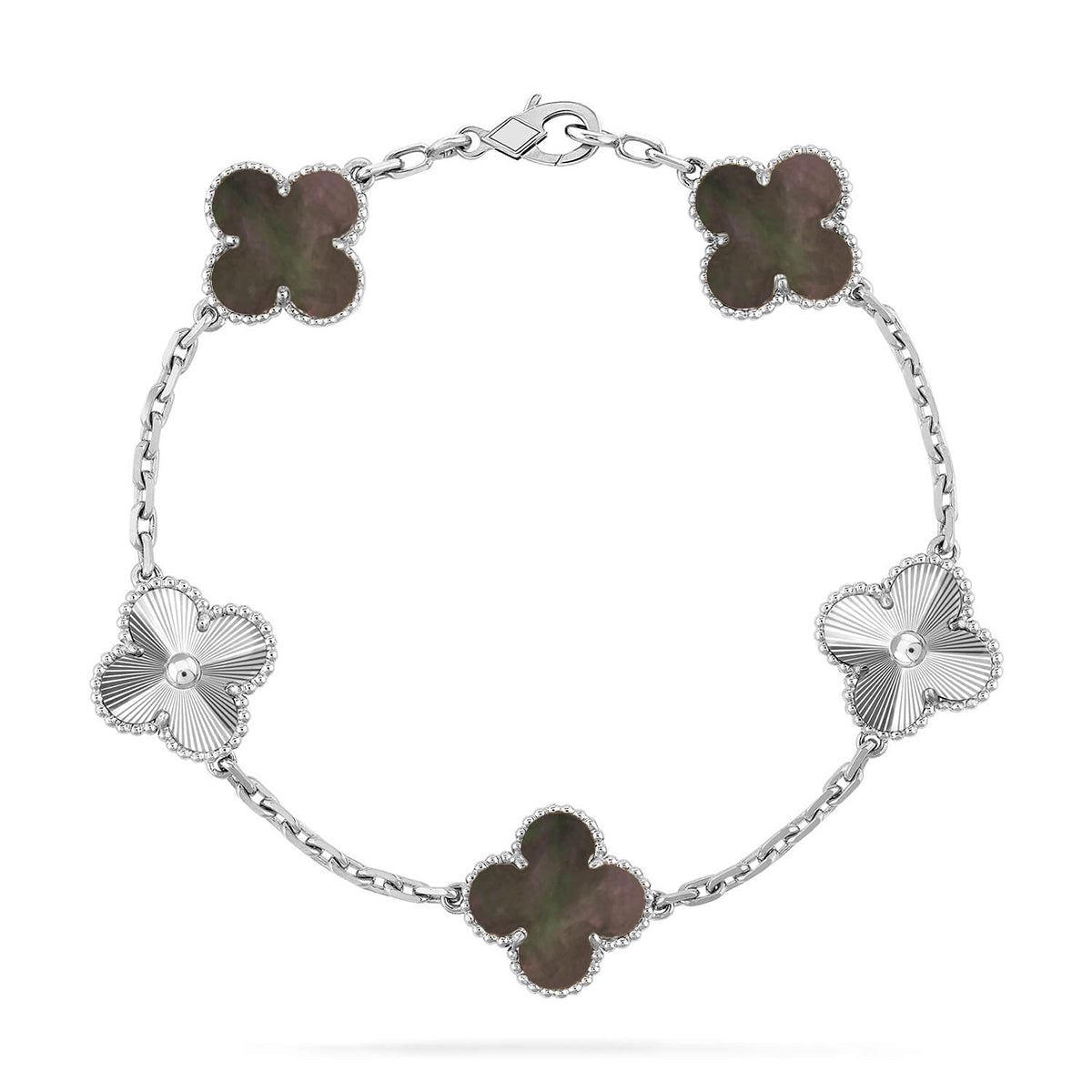 [Mystic ]New CLOVER 5 MOTIF GRAY MOP BRACELET COLLECTION