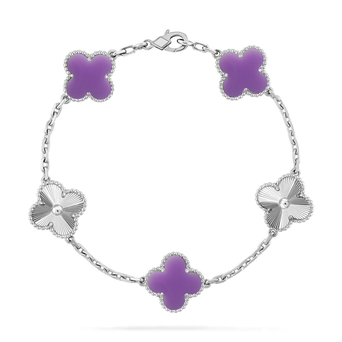 [Mystic ]New CLOVER 5 MOTIF LIGHT PURPLE BRACELET COLLECTION