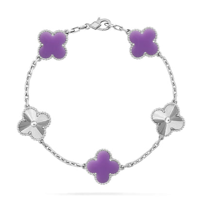 [Mystic ]New CLOVER 5 MOTIF LIGHT PURPLE BRACELET COLLECTION
