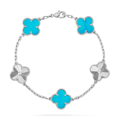 [Mystic ]New  CLOVER 5 MOTIF TURQUOISE BRACELET COLLECTION