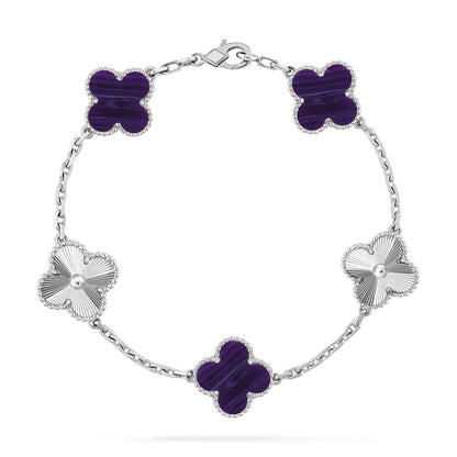 [Mystic ]New CLOVER 5 MOTIF PURPLE STRIPES BRACELET COLLECTION