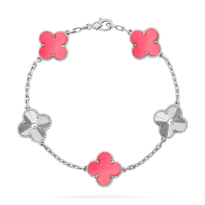 [Mystic ]New  CLOVER 5 MOTIFS  PINK MOP BRACELET COLLECTION