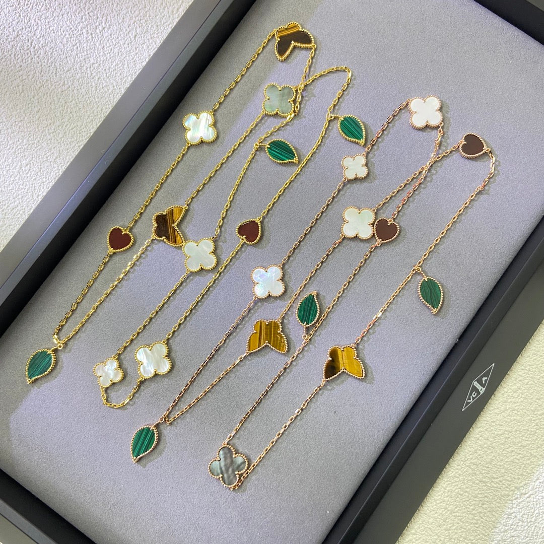 [Mystic ] Lucky Alhambra Long Necklace-12 Designs