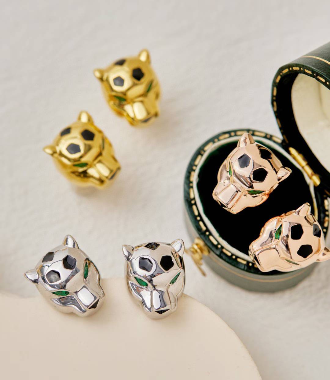 [Mystic ] CHRRTAH-PRINT STUD EARRINGS, THREE COLORS