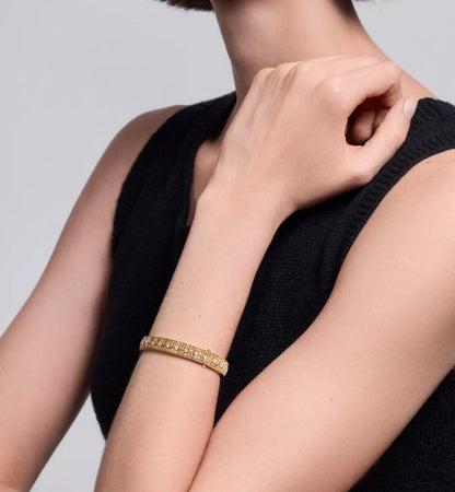 [Mystic ] 2026 WOVEN-PATTERN BRACELET SET WITH FULL DIAMOND INLAY THREE-COLORS