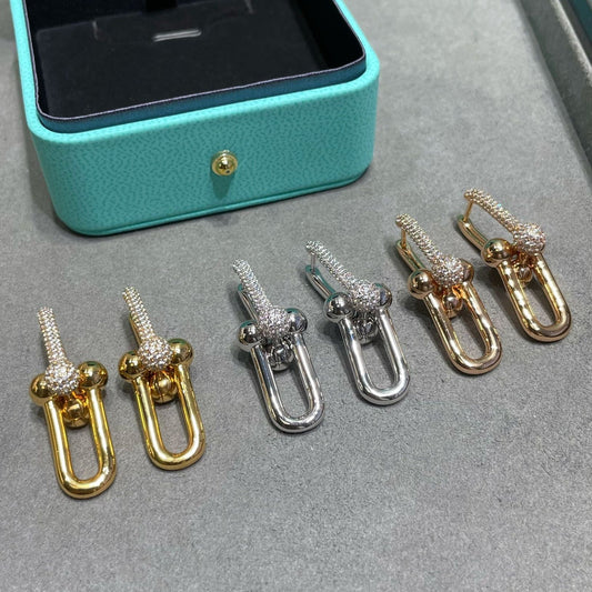 [Mystic ] TF U-shaped diamond earrings