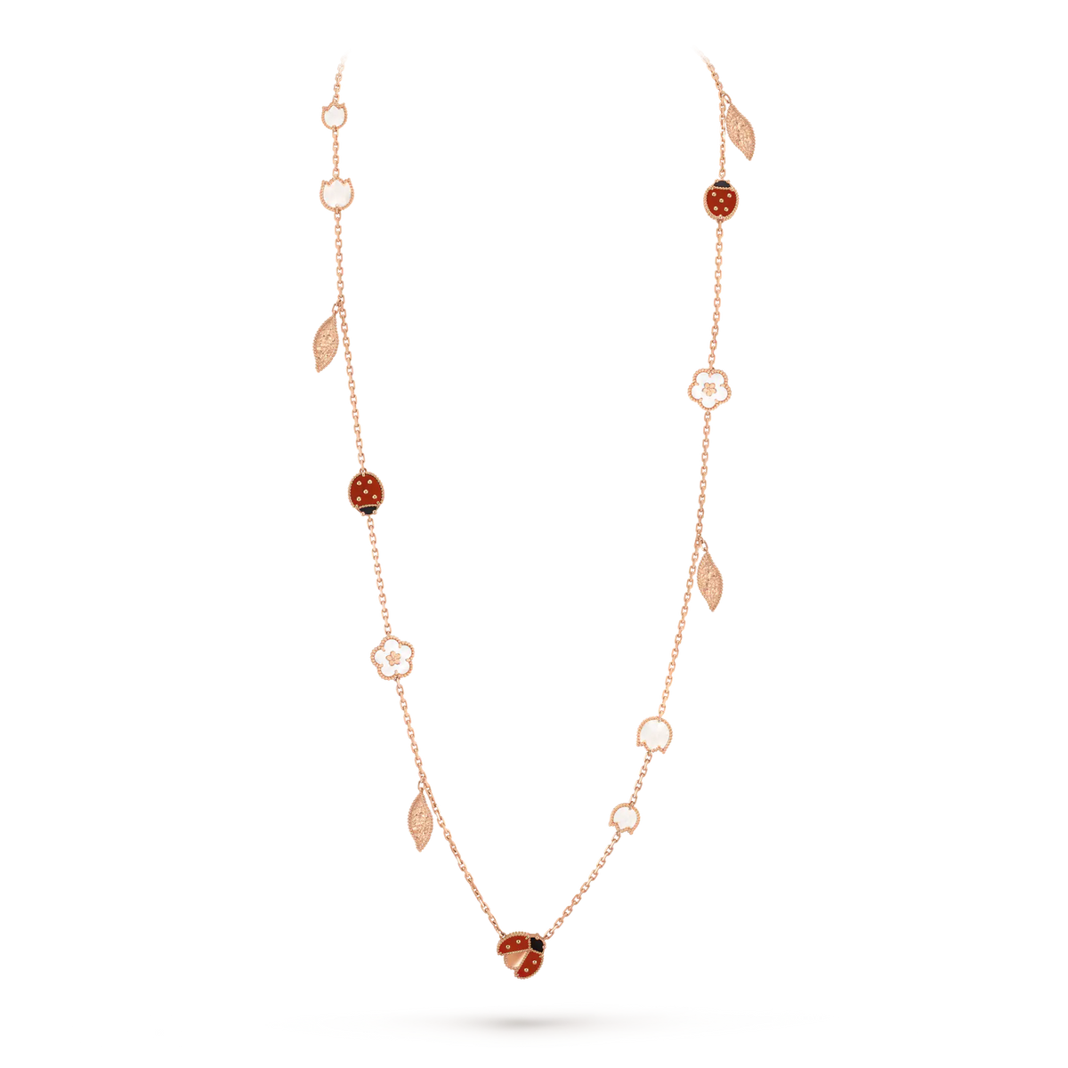 Mystic LUCKY SPRING 15 MOTIFS ROSE GOLD NECKLACE