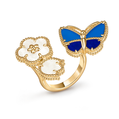 [Mystic ] 2026 NEW MODEL SPRING LUCKY 3 MOTIF GOLD RING