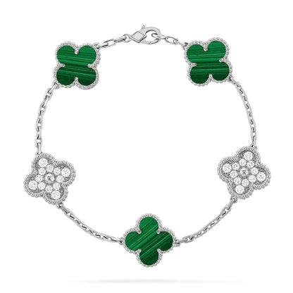 [Mystic ]New  CLOVER 5 MOTIF MALACHITE BRACELET COLLECTION