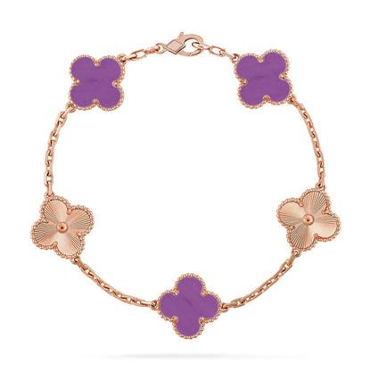 [Mystic ]New  CLOVER 5 MOTIF VIOLET BRACELET COLLECTION