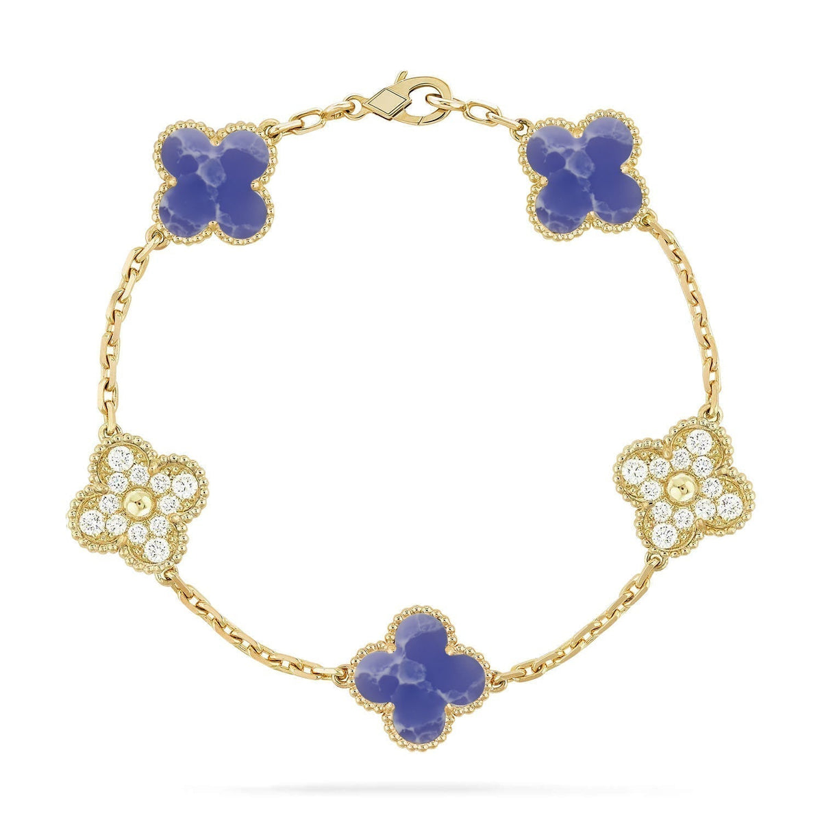 [Mystic ]New CLOVER 5 MOTIF BLUE VEINS BRACELET COLLECTION