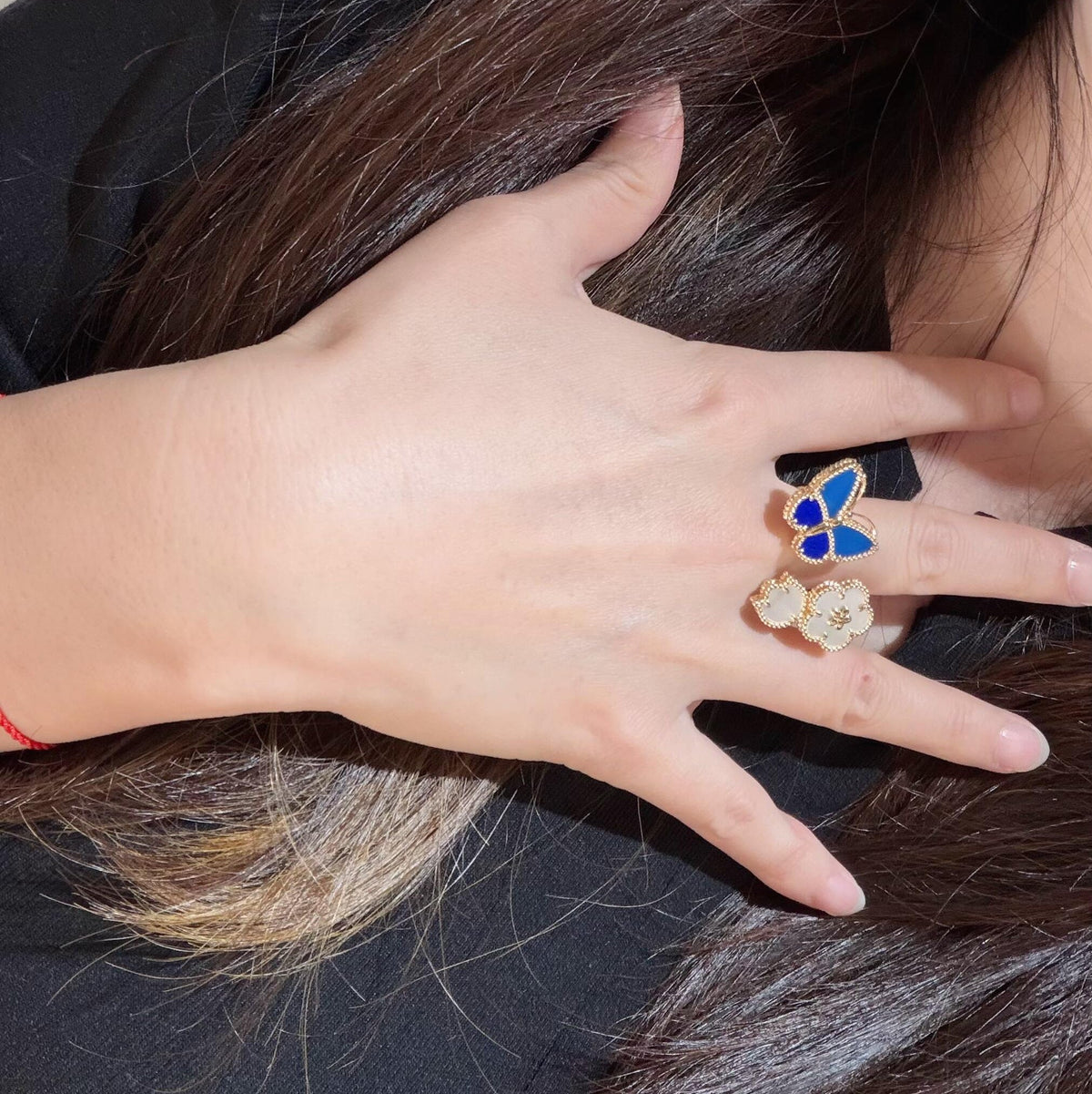 [Mystic ] 2026 NEW MODEL SPRING LUCKY 3 MOTIF GOLD RING