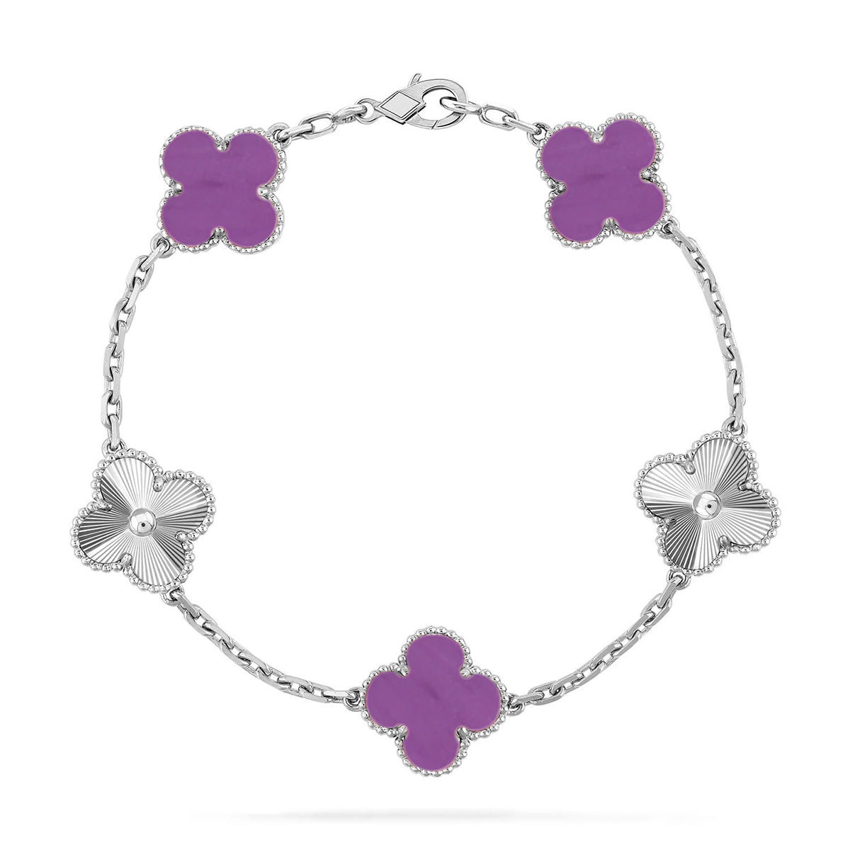 [Mystic ]New  CLOVER 5 MOTIF VIOLET BRACELET COLLECTION