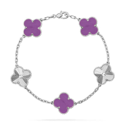 [Mystic ]New  CLOVER 5 MOTIF VIOLET BRACELET COLLECTION