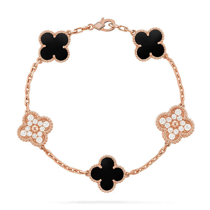 [Mystic ]New CLOVER 5 MOTIF ONYXS BRACELET COLLECTION