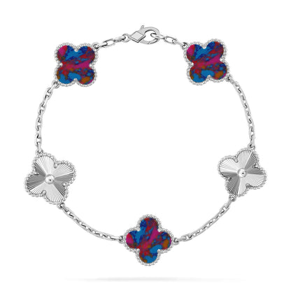 [Mystic ]New CLOVER 5 MOTIF COLOR GEMSTONES BRACELET COLLECTION