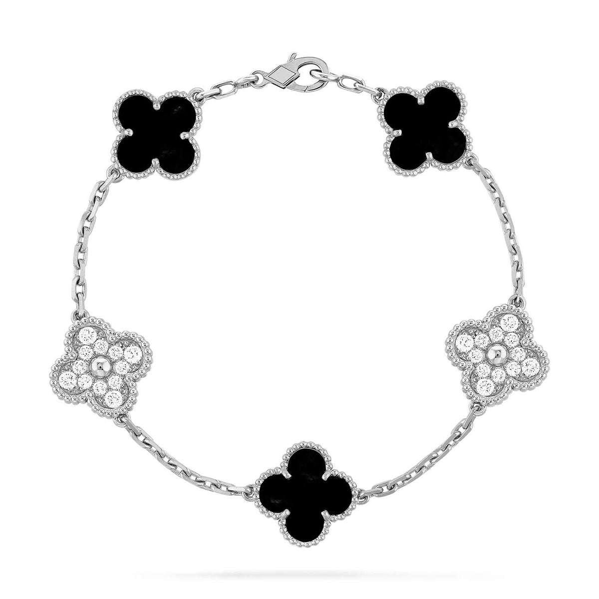 [Mystic ]New CLOVER 5 MOTIF ONYXS BRACELET COLLECTION