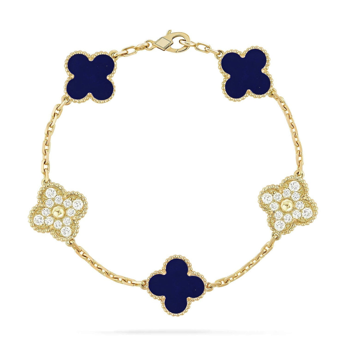 [Mystic ]New CLOVER 5 MOTIF LAPIS LAZULI BRACELET COLLECTION