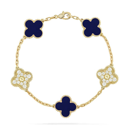 [Mystic ]New CLOVER 5 MOTIF LAPIS LAZULI BRACELET COLLECTION