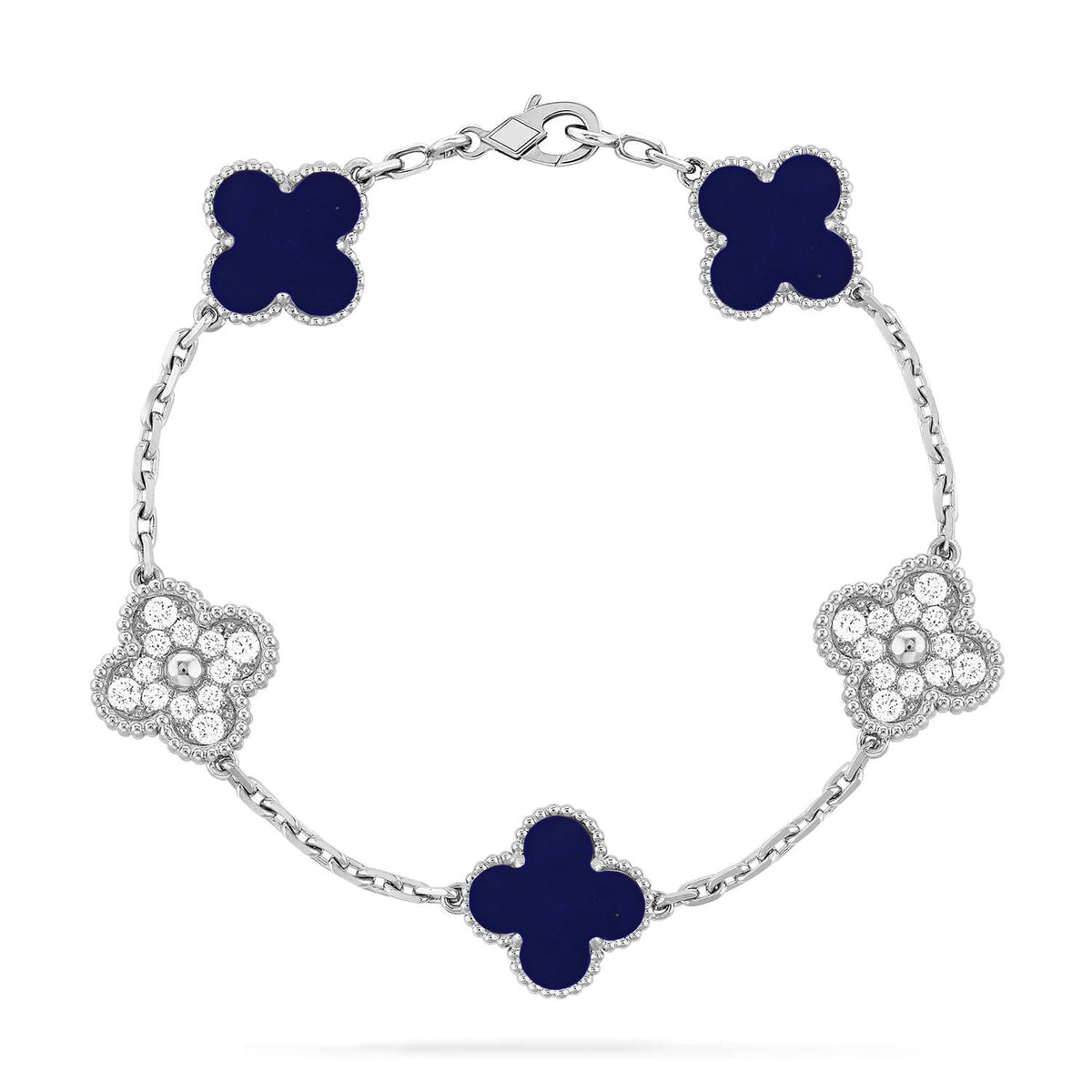 [Mystic ]New CLOVER 5 MOTIF LAPIS LAZULI BRACELET COLLECTION