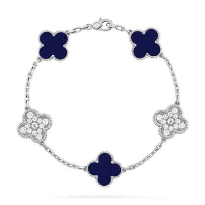 [Mystic ]New CLOVER 5 MOTIF LAPIS LAZULI BRACELET COLLECTION