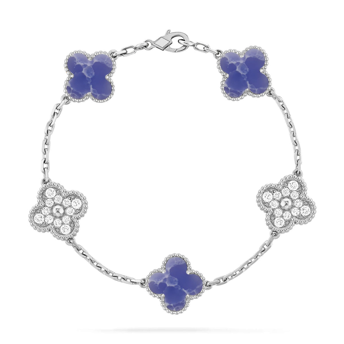 [Mystic ]New CLOVER 5 MOTIF BLUE VEINS BRACELET COLLECTION