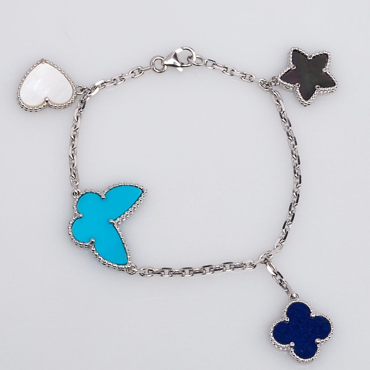 Mystic LUCKY SPRING SILVER BRACELET 4 MOTIF