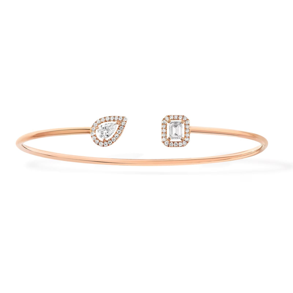 [Mystic]JONC FLEX MY TWIN TOI & MOI SILVER DIAMOND BRACELET