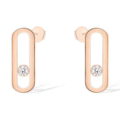[Mystic]MOVE UNO SMALL 1 DIAMOND EARRINGS
