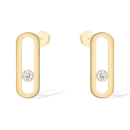 [Mystic]MOVE UNO SMALL 1 DIAMOND EARRINGS