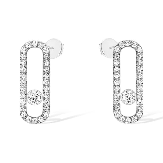 [Mystic]MOVE UNO STUD DIAMOND PAVED EARRINGS