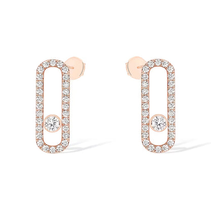 [Mystic]MOVE UNO STUD DIAMOND PAVED EARRINGS